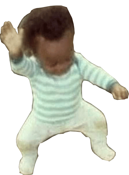 a gif of the cringe ass nay nay baby